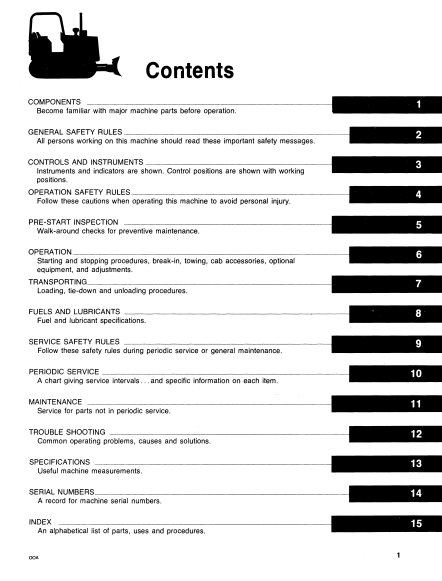 OPERATOR MANUAL - JOHN DEERE 301A (A SERIES) Construction Tractors OMT79303_