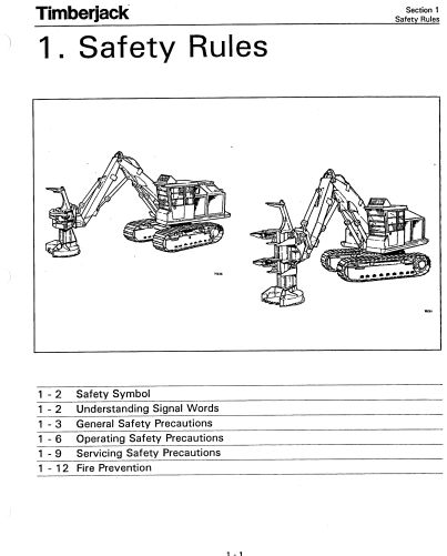 8273534 - JOHN DEERE TIMBERJACK 618, 628 (618 SERIES, 628 SERIES) FORESTRY Tracked Feller Bunchers OPERATOR MANUAL