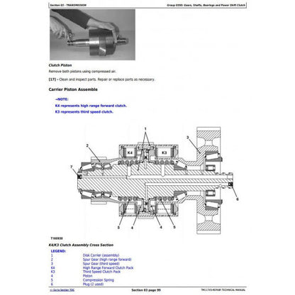 SERVICE REPAIR TECHNICAL MANUAL -  JOHN DEERE 744K 4WD LOADER (SN. 632968—664100) W.T3/S2 TM11745