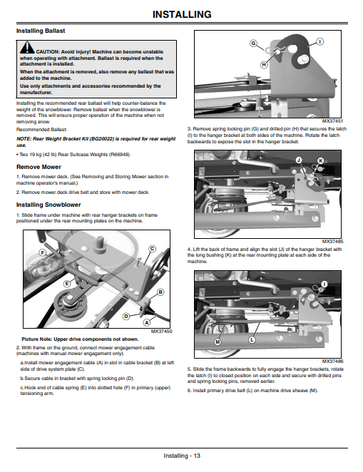 OPERATOR MANUAL - JOHN DEERE L100, G100, D100 & 100 SERIES 44-INCH SNOWBLOWER (050001-) OMM163342 E0