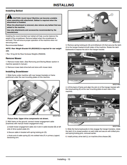 OPERATOR MANUAL - JOHN DEERE L100, G100, D100 & 100 SERIES 44-INCH SNOWBLOWER (050001-) OMM163342 E0