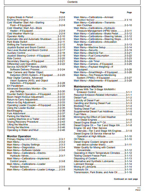 OPERATOR MANUAL - JOHN DEERE 524K SERIES II (K SERIES) Construction Loaders - OMT386078X19_64