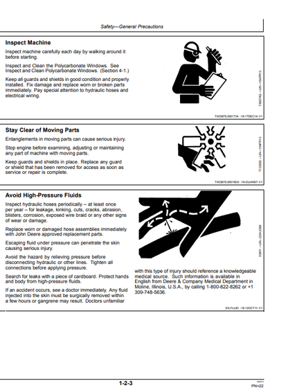 JOHN DEERE 135C RTS, 225CLC RTS (C SERIES) Construction Excavators OPERATOR MANUAL - OMT200346_