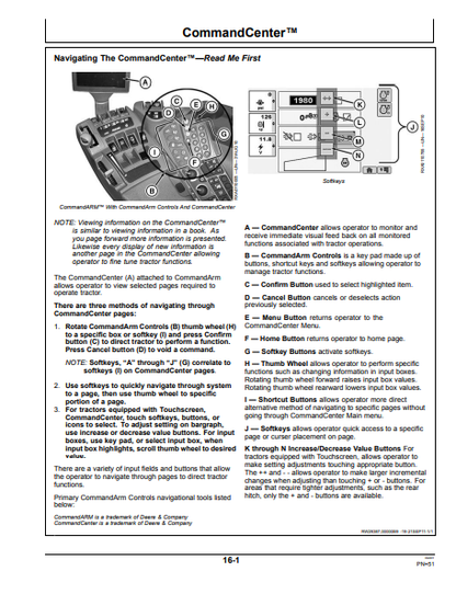 OMRE340980- JOHN DEERE 9460RT, 9510RT, 9560RT Construction Scraper Tractors OPERATOR MANUAL