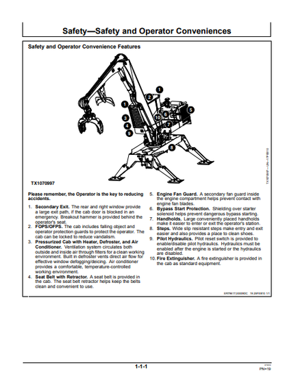 OMT247282 - JOHN DEERE 335D,437D (D SERIES) Forestry Knuckleboom Loader OPERATOR MANUAL