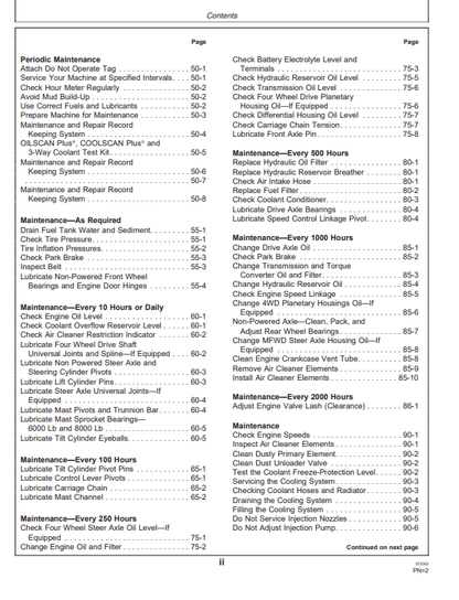 JOHN DEERE 485E, 486E, 488E (E SERIES) Construction Forklifts OPERATOR MANUAL - OMT188200