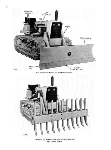 OPERATOR MANUAL - JOHN DEERE 93, 95 Construction Attachments OMU40033_