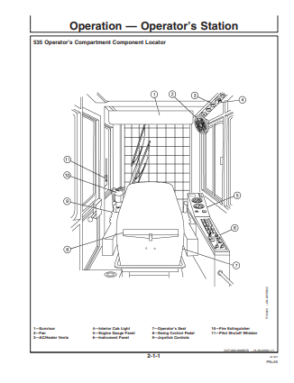 JOHN DEERE TIMBERJACK 530B, 535 (B SERIES, SERIES II) FORESTRY Knuckleboom Loader OPERATOR MANUAL - OMF389371