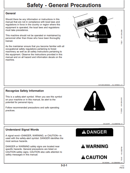 JOHN DEERE 810D (D SERIES) FORESTRY Forwarders OPERATOR MANUAL - OMF066519