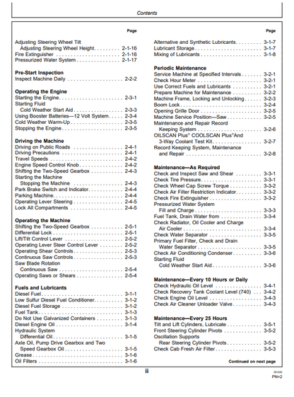 JOHN DEERE 643H, 843H, 740, 840 (G SERIES) Forestry Wheeled Feller Bunchers OPERATOR MANUAL - OMT186093