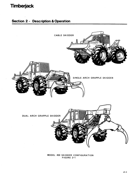 8044710 - JOHN DEERE TIMBERJACK 450A (A SERIES) FORESTRY SKIDDERE OPERATOR MANUAL