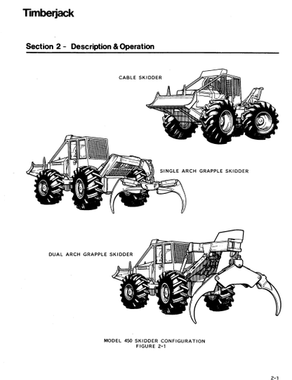 8044710 - JOHN DEERE TIMBERJACK 450A (A SERIES) FORESTRY SKIDDERE OPERATOR MANUAL