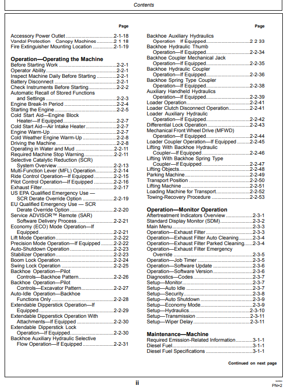 OPERATOR MANUAL - JOHN DEERE 2145G (E SERIES, GEN A) Forestry Forestry Excavator - OMT477398X019_74