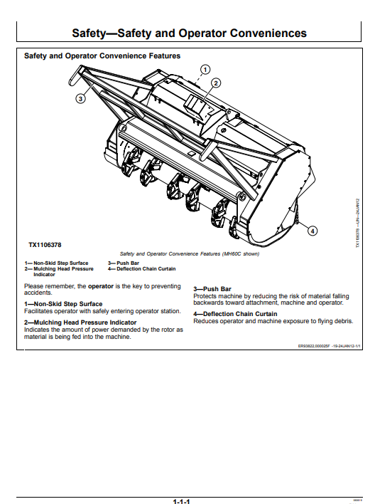 JOHN DEERE MH60 MH60C Construction Worksite Pro™ Attachments OPERATOR MANUAL - OMT250026