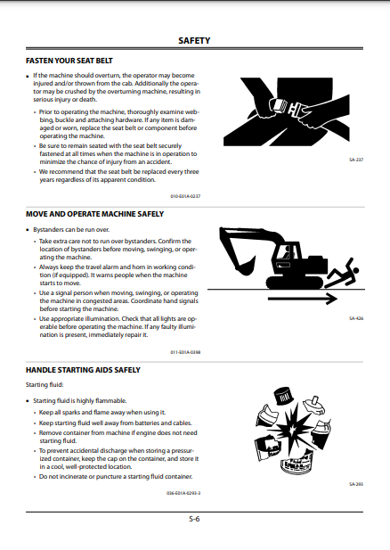 EM1U422 - JOHN DEERE ZAXIS135US-3,ZAXIS225US-3,ZAXIS225USR-3 (ZAXIS-3 SERIES) Hitachi Excavators OPERATOR MANUAL