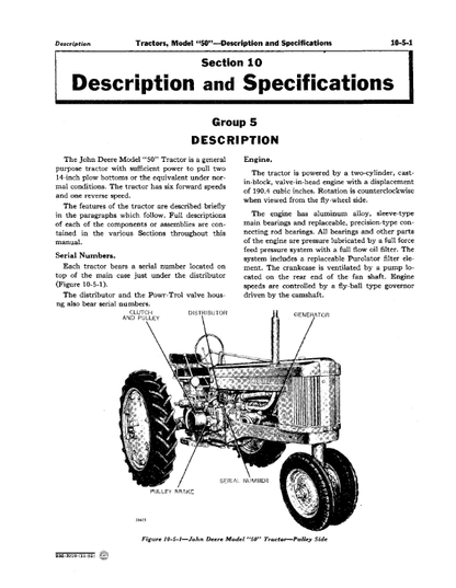 JOHN DEERE 50 SERIES TRACTOR SERVICE MANUAL SM2010 - PDF DOWNLOAD