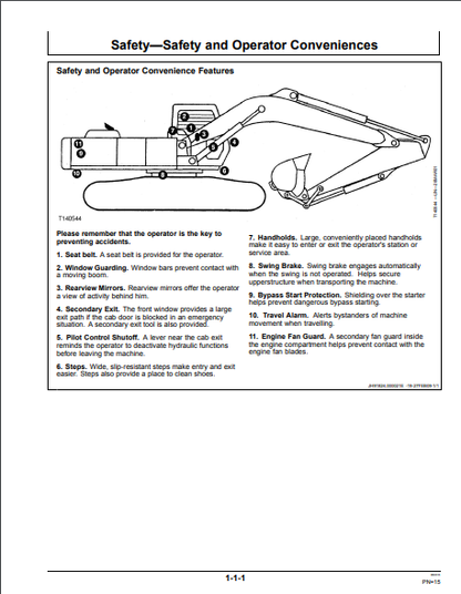 OMT187112 - JOHN DEERE 450CLC (C SERIES) Construction Excavators OPERATOR MANUAL