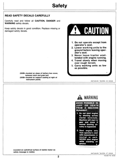 OPERATOR MANUAL - JOHN DEERE 550B, 555B (BSERIES) Construction Crawlers OMT81348