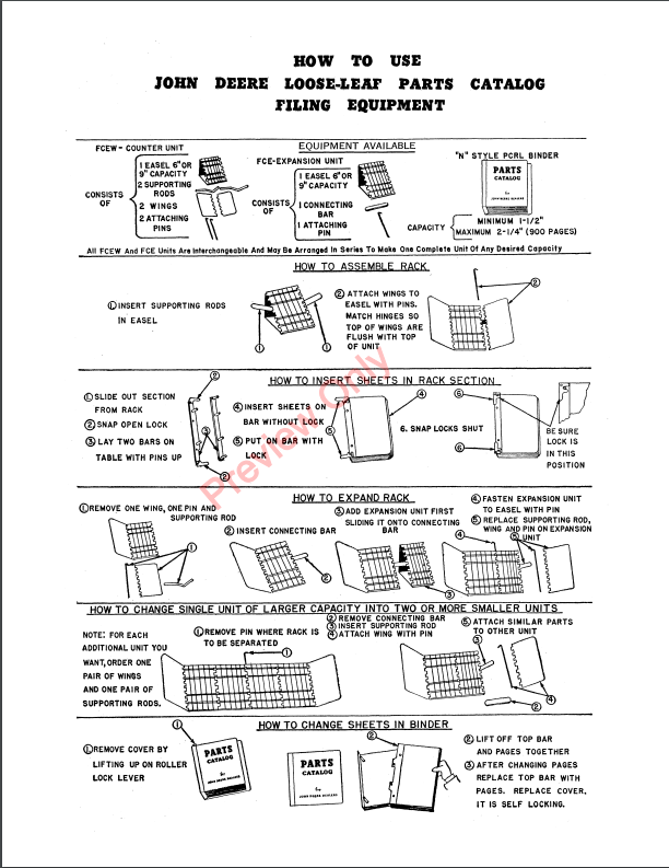 JOHN DEERE 5 COMBINE CAT56H - PARTS CATALOG MANUAL