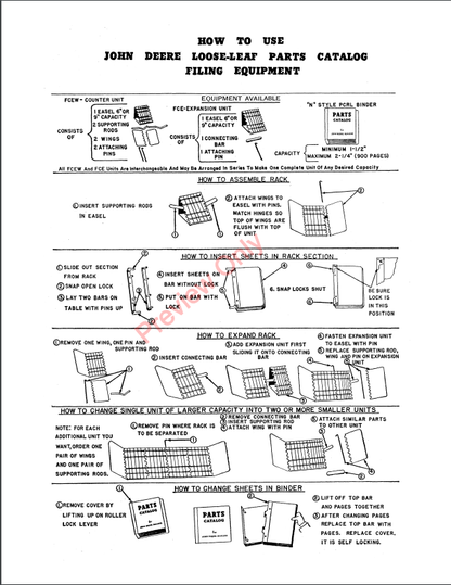 JOHN DEERE 5 COMBINE CAT56H - PARTS CATALOG MANUAL