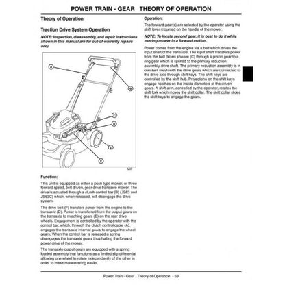 DIAGNOSTIC AND REPAIR TECHNICAL SERVICE MANUAL - JOHN DEERE WALK-BEHIND ROTARY MOWERS S60H TM2209 