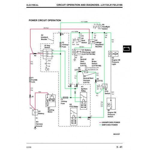 TECHNICAL SERVICE MANUAL -  JOHN DEERE LX173,RIDING LAWN TRACTORS TM1492