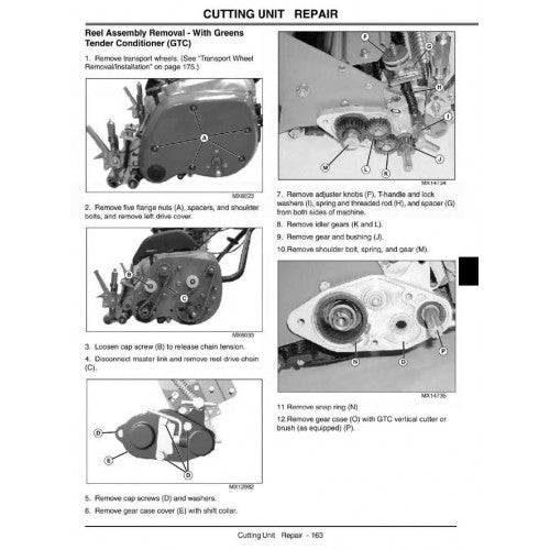 TECHNICAL SERVICE MANUAL - JOHN DEERE GREENSMOWERS MODELS 180B, 220B, 260B ALL INCLUSIVE TM2004