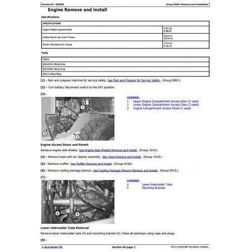 SERVICE REPAIR TECHNICAL MANUAL - JOHN DEERE 824K 4WD LOADER (SN.641970—664099) W.T3/S2 ENGINES TM12116