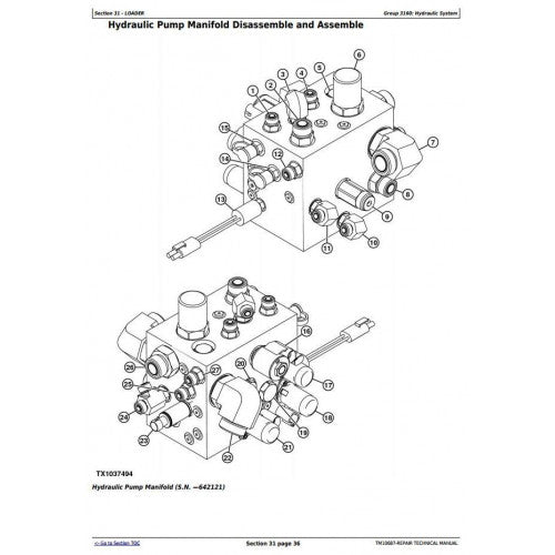 SERVICE REPAIR MANUAL -  JOHN DEERE 524K 4WD LOADER (SN.BEFORE 642245) W.ENGINE 6068HDW74 (T3) TM10687