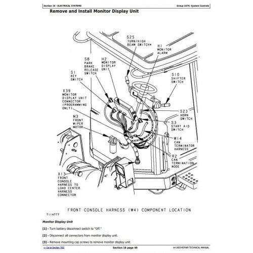 SERVICE REPAIR TECHNICAL MANUAL - JOHN DEERE 744H 4WD LOADER AND 744H MH MATERIAL HANDLER TM1603