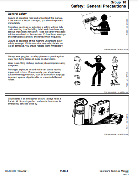 OPERATOR MANUAL - JOHN DEERE TIMBERRITE™ X-20 Waratah Felling Head WA134818