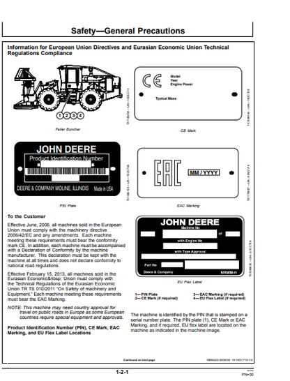 OPERATOR MANUAL - JOHN DEERE 643L (L SERIES) Forestry Wheeled Feller Buncher OMT335598X19