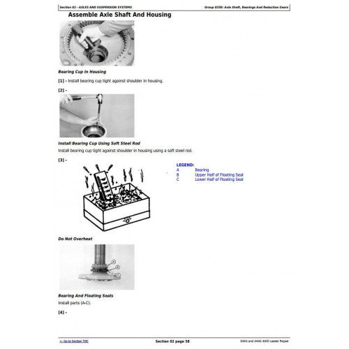 SERVICE REPAIR TECHNICAL MANUAL - JOHN DEERE 444G,4WD LOADER TM1558 