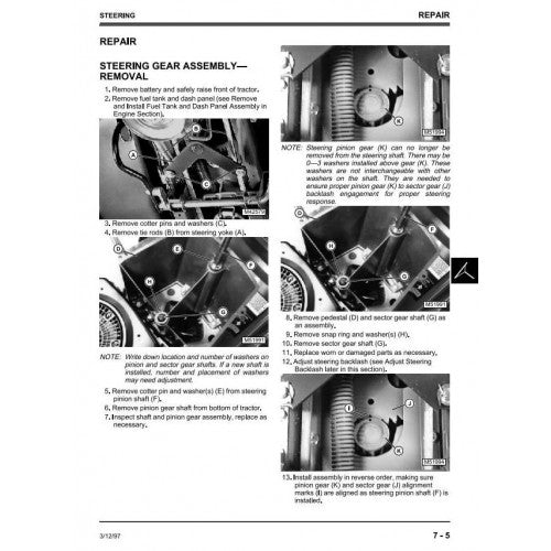 TECHNICAL SERVICE MANUAL - JOHN DEERE STX30D RIDING LAWN TRACTORS TM1561