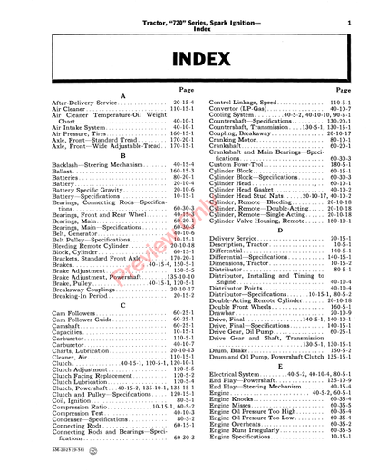 SM2025 SERVICE MANUAL - JOHN DEERE 70, 720 & 730 (GAS) TRACTOR