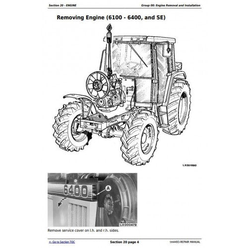 SERVICE REPAIR MANUAL - JOHN DEERE TRACTORS SE6200,TM4493 