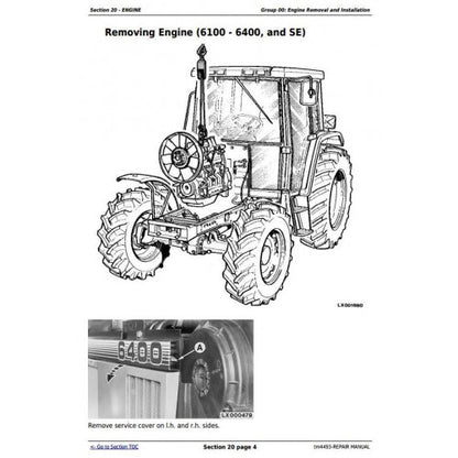 SERVICE REPAIR MANUAL - JOHN DEERE TRACTORS SE6200,TM4493 