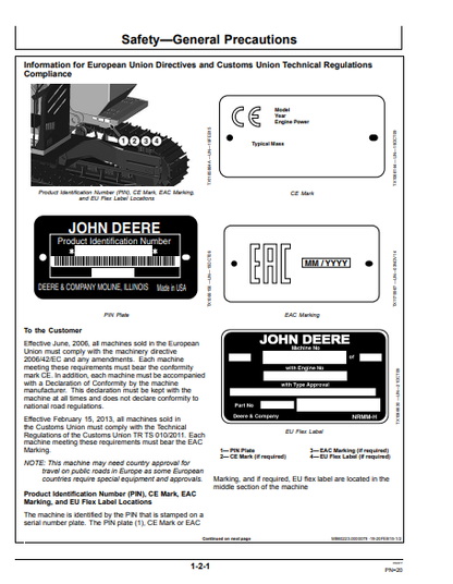 OMT231429 - JOHN DEERE 2454D (D SERIES) Forestry Log Loaders  OPERATOR MANUAL