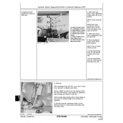 TM1461 - JOHN DEERE 4555, 4560, 4755, 4760, 4955, 4960 TRACTORS