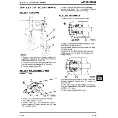  DIAGNOSTIC AND REPAIR TECHNICAL SERVICE MANUAL - JOHN DEERE PROFESSIONAL UTILITY MOWER TYPE 2653 TM1533