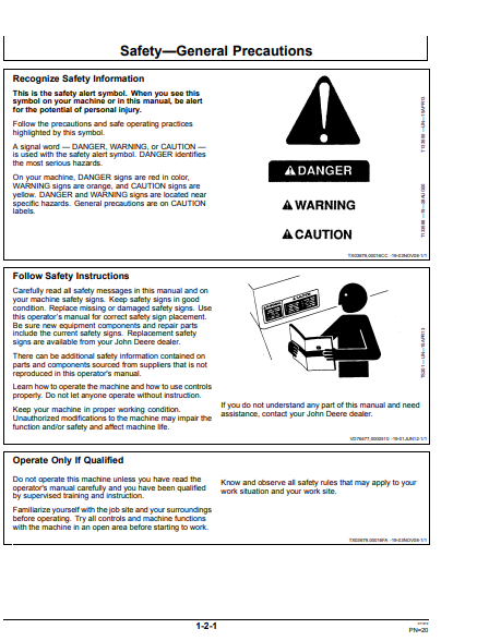 OMT247282 - JOHN DEERE 335D,437D (D SERIES) Forestry Knuckleboom Loader OPERATOR MANUAL