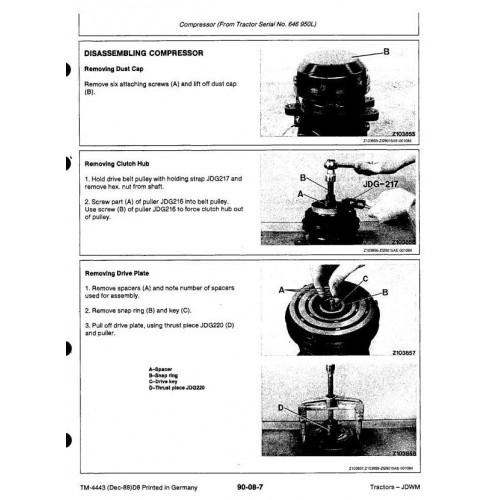 TM4443 - JOHN DEERE 3050, 3350, 3650 TRACTORS