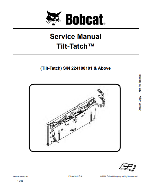 Access the BOBCAT TILT-TATCH SERVICE MANUAL (6904266) in PDF format. Get detailed instructions and maintenance tips for optimal performance and longevity.