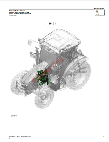 JOHN DEERE 5075M TRACTOR PC13349 - PARTS CATALOG MANUAL