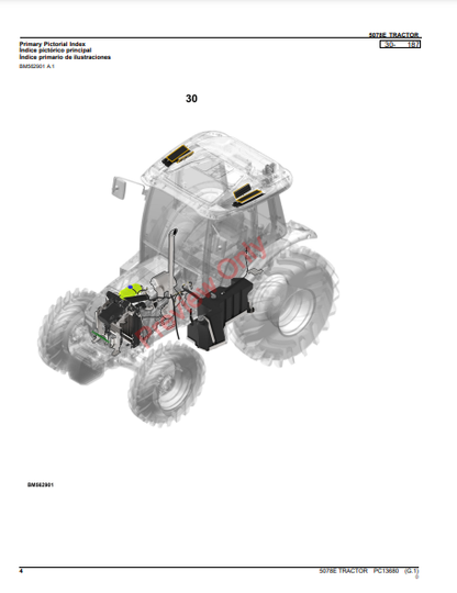 JOHN DEERE 5078E TRACTOR  PC13680 - PARTS CATALOG MANUAL