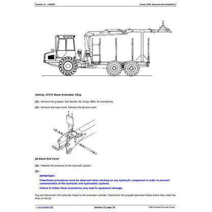 SERVICE REPAIR TECHNICAL MANUAL - JOHN DEERE 1010B, 1058 WHEELED FORWARDER TM1943