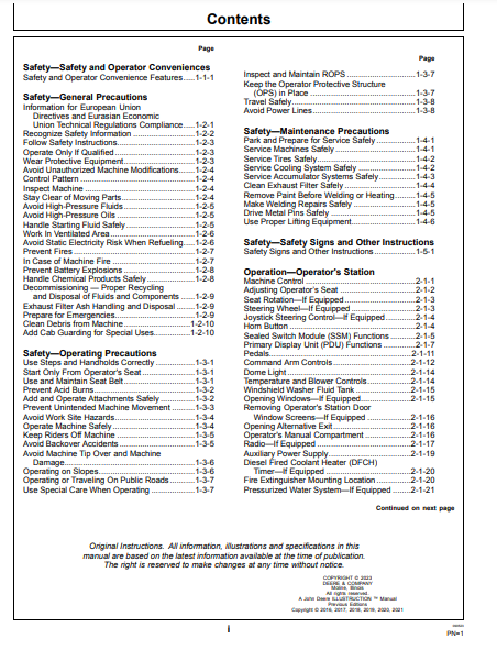 OPERATOR MANUAL - JOHN DEERE 640L,648L,748L,848L,948L FORESTRY SKIDDER OMT317601X19