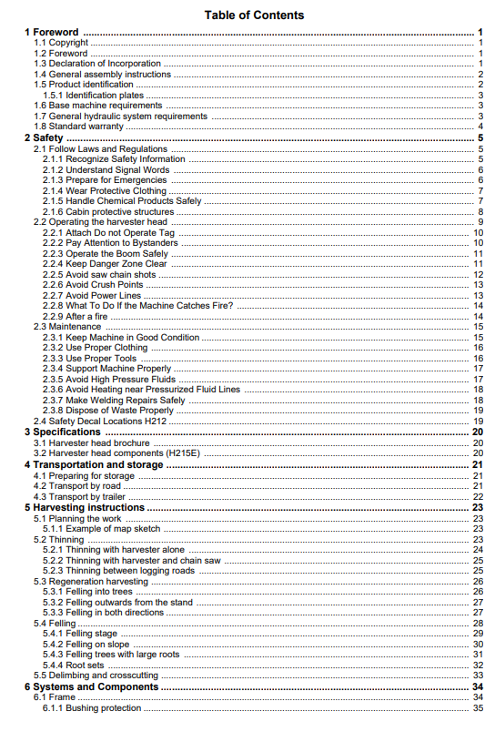 OPERATOR MANUAL - JOHN DEERE H423 (HARVESTING HEADS SERIES) Forestry Harvesting Heads - F722938_44