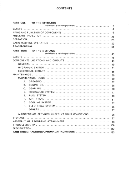 OPERATOR MANUAL - JOHN DEERE EX60 (EX-SERIES) Hitachi Excavator EM10714