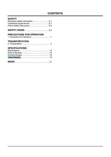 EM1V7SL11 - JOHN DEERE ZAXIS330LC-3,ZAXIS350LC-3 (ZAXIS-3 SERIES) Hitachi Excavators OPERATOR MANUAL